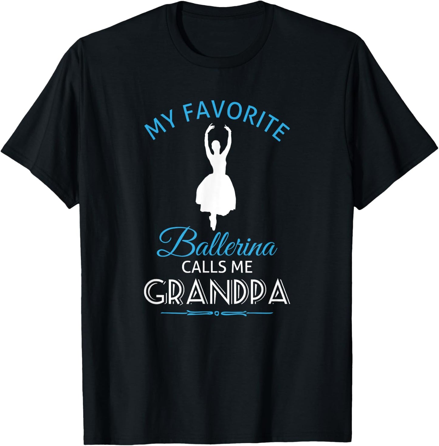 Ballet Grandpa T Shirt Ballerina Dance Recital T-Shirt - T-Shirt | Black