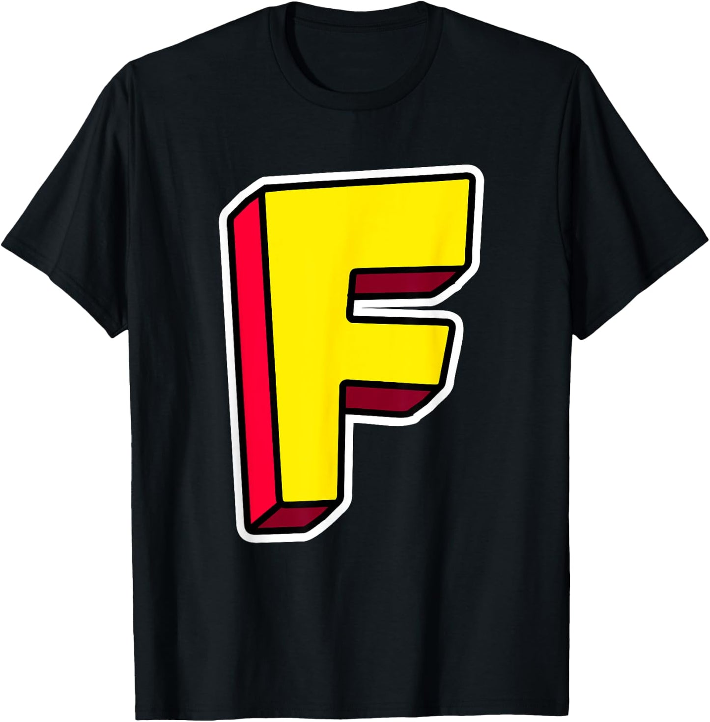 Letter F Funny Matching Halloween Costume Funny Halloween T-Shirt - T-Shirt | Black