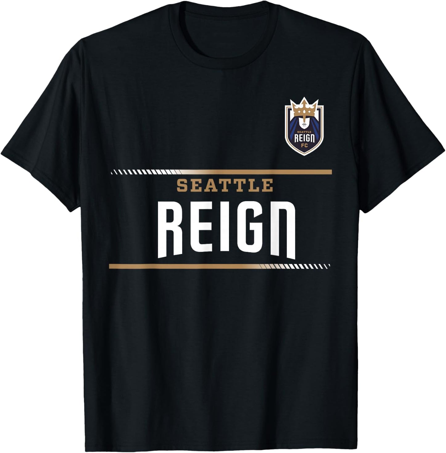 Officially Licensed Seattle Reign Soccer NWSL Apparel T-Shirt - T-Shirt | Black