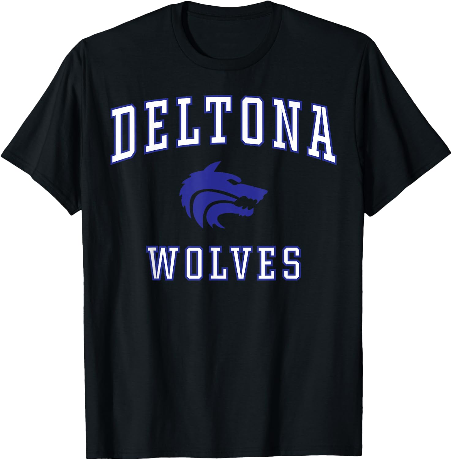 Deltona High School Wolves C1 T-Shirt - T-Shirt | Black