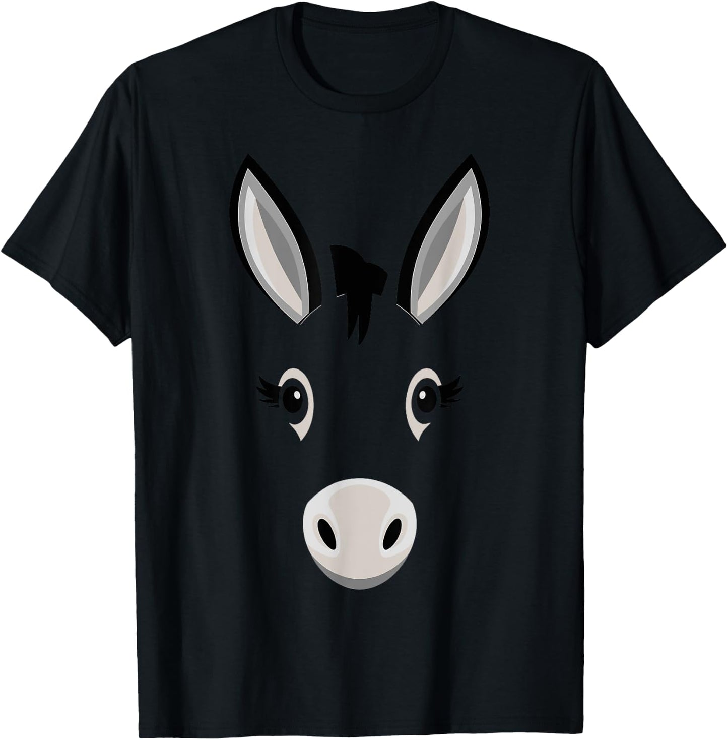 Halloween Donkey Face Costume Kids Cute Themed T-Shirt - T-Shirt | Black
