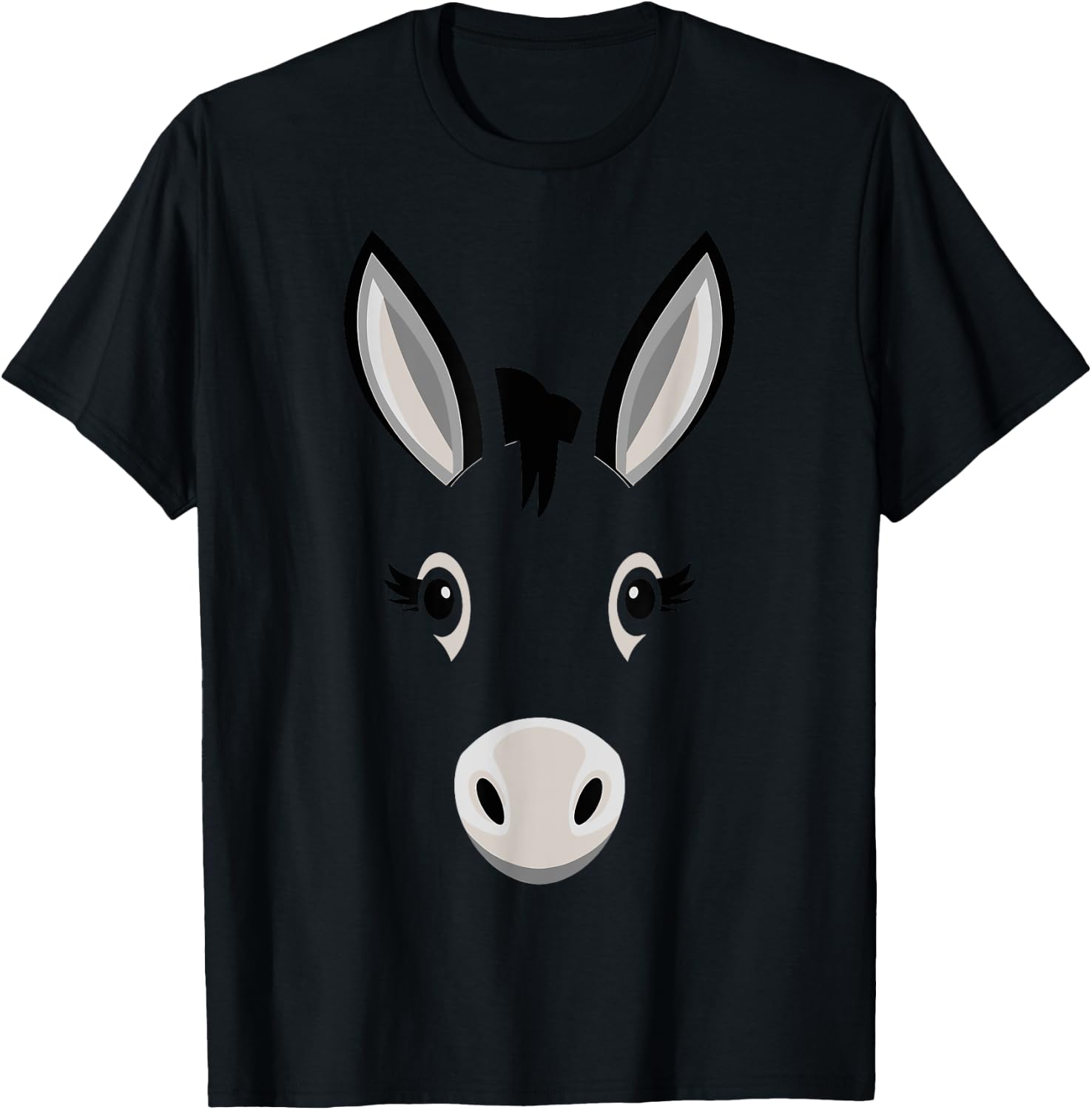 Halloween Donkey Face Costume Kids Cute Themed T-Shirt - T-Shirt | Black