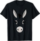 Halloween Donkey Face Costume Kids Cute Themed T-Shirt - T-Shirt | Black