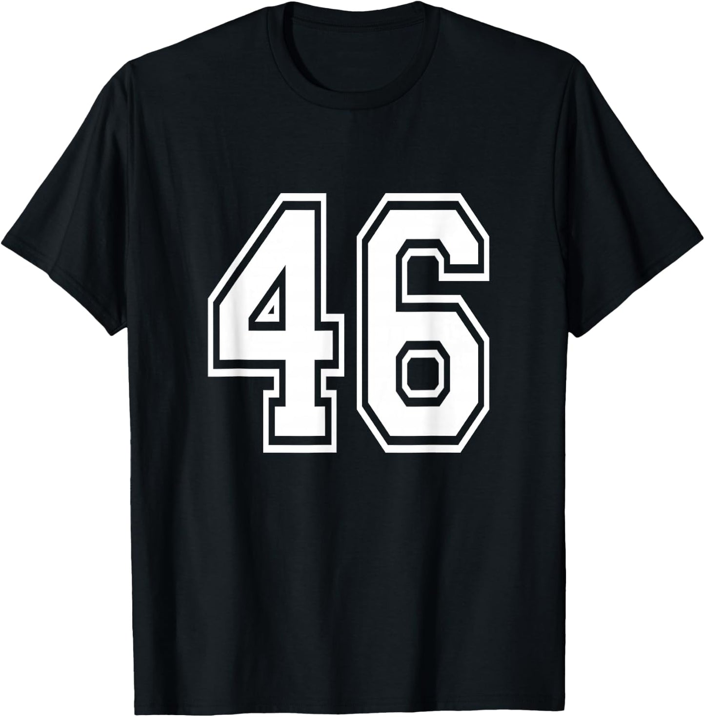 Number 46 Birthday Varsity Sports Team Jersey T-Shirt - T-Shirt | Black