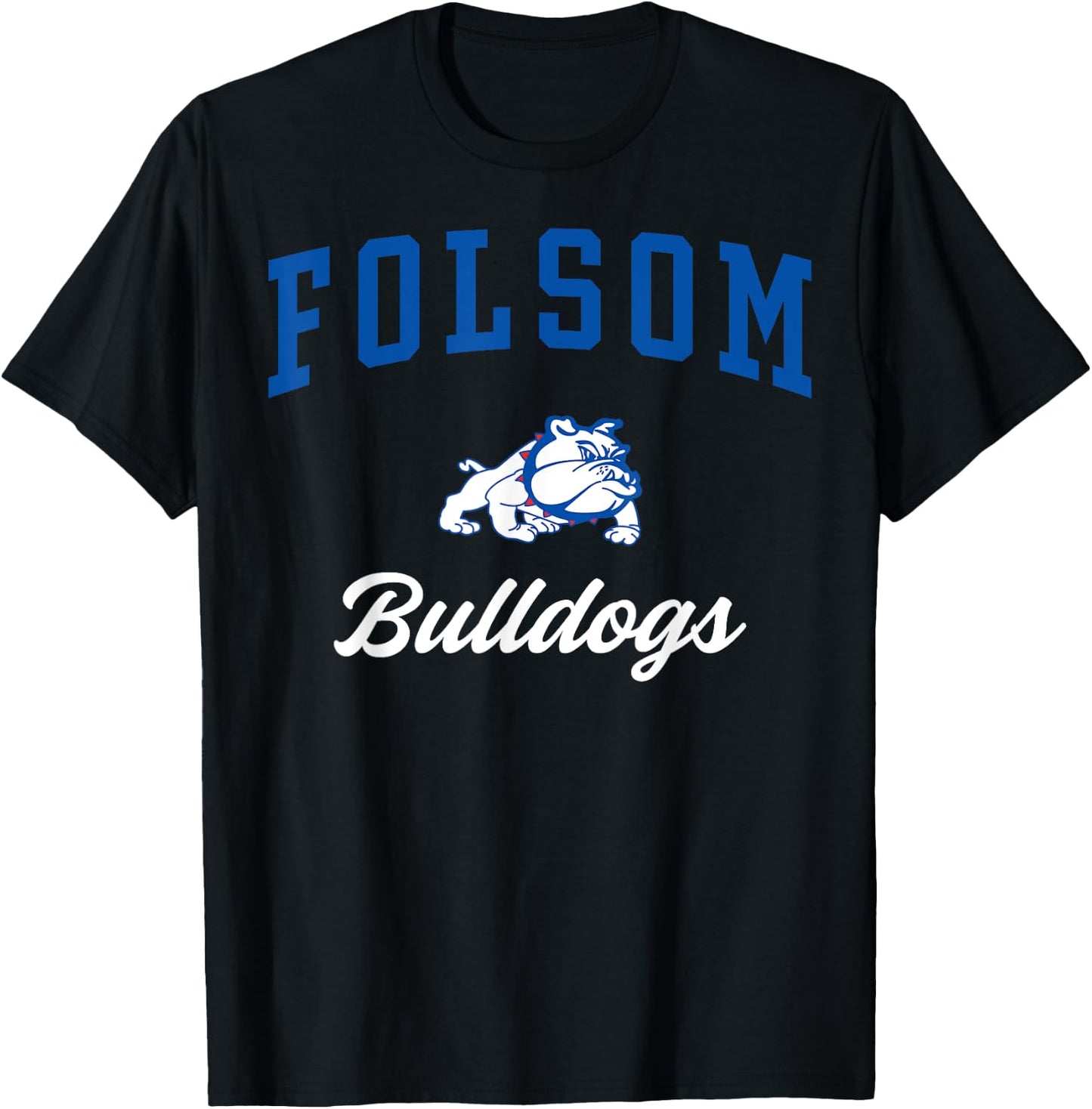 Folsom High School Bulldogs C3 T-Shirt - T-Shirt | Black