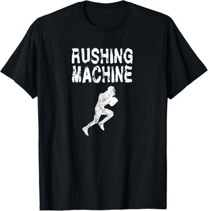 Rushing Machine - Running Back RB Football Field Touchdown T-Shirt - T-Shirt | Black