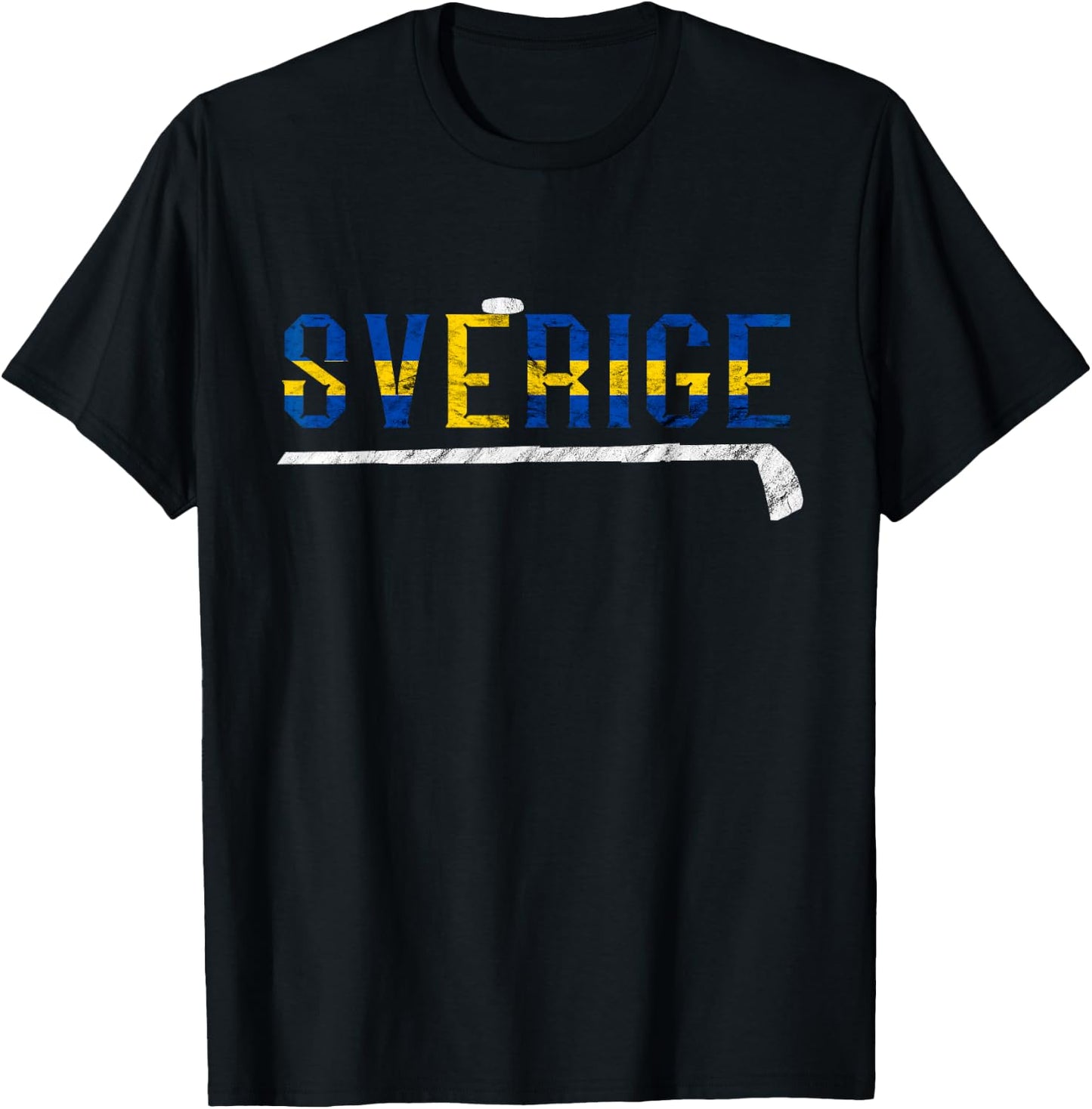 Sverige Swedish Ice Hockey Player Sweden Ice Hockey T-Shirt - T-Shirt | Black
