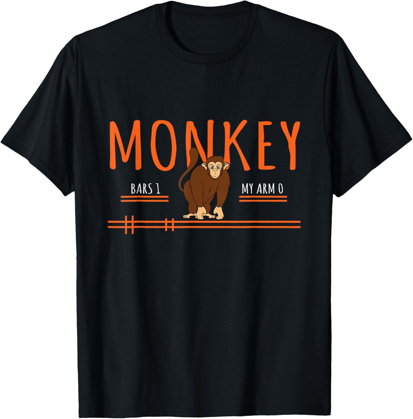 Monkey Graphic - Monkey Bars 0 My Arms 1 T-Shirt - T-Shirt | Black