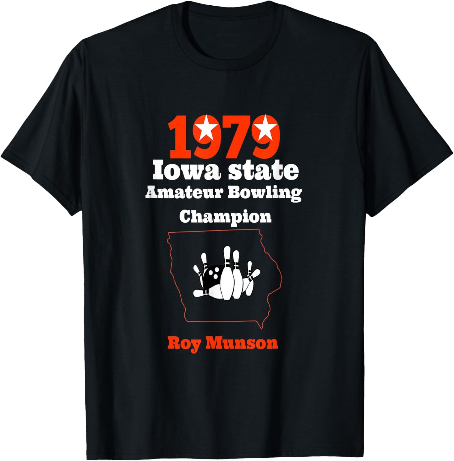 Funny Roy Munson king pin bowling t shirt T-Shirt - T-Shirt | Black