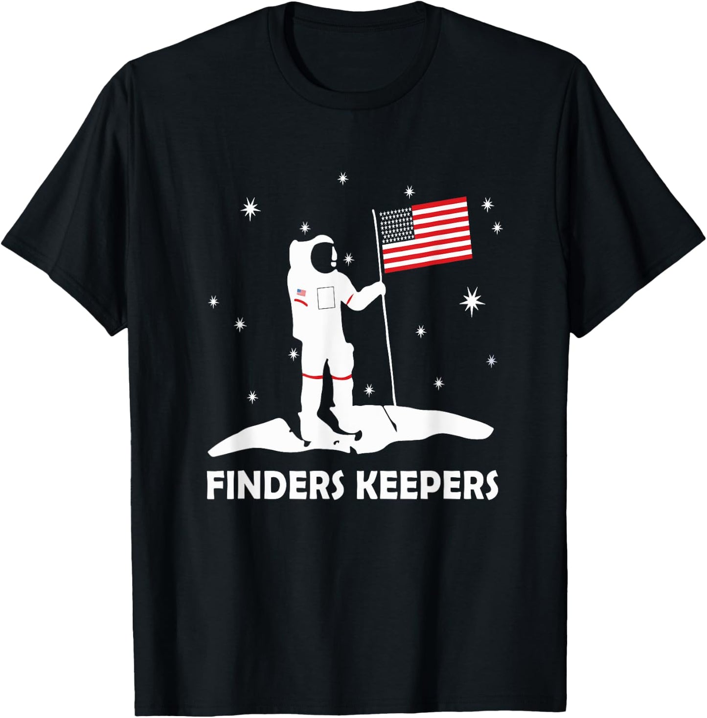 Finders Keepers Man Walking on Moon T-Shirt - T-Shirt | Black