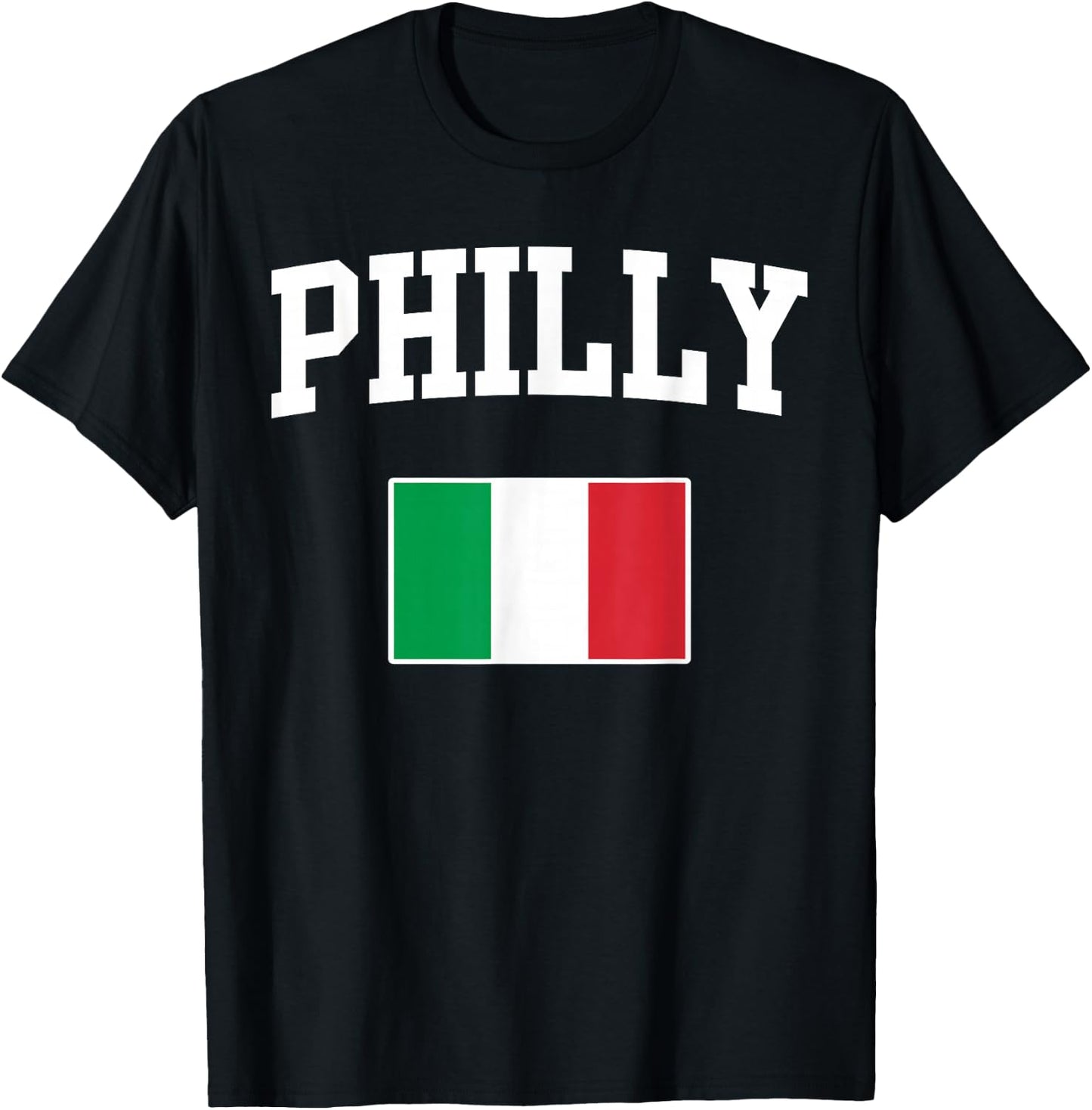 Philadelphia Philly Italian Flag Italy Italia Italiano T-Shirt - T-Shirt | Black