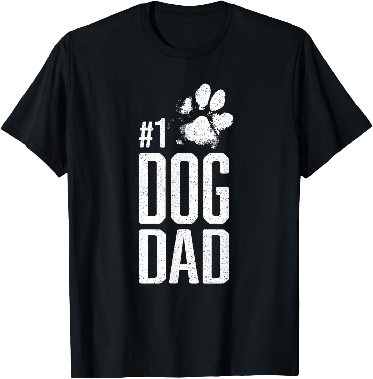 Number One Dog Dad - Father's Day Funny Dog Lover Women Kids T-Shirt - T-Shirt | Black