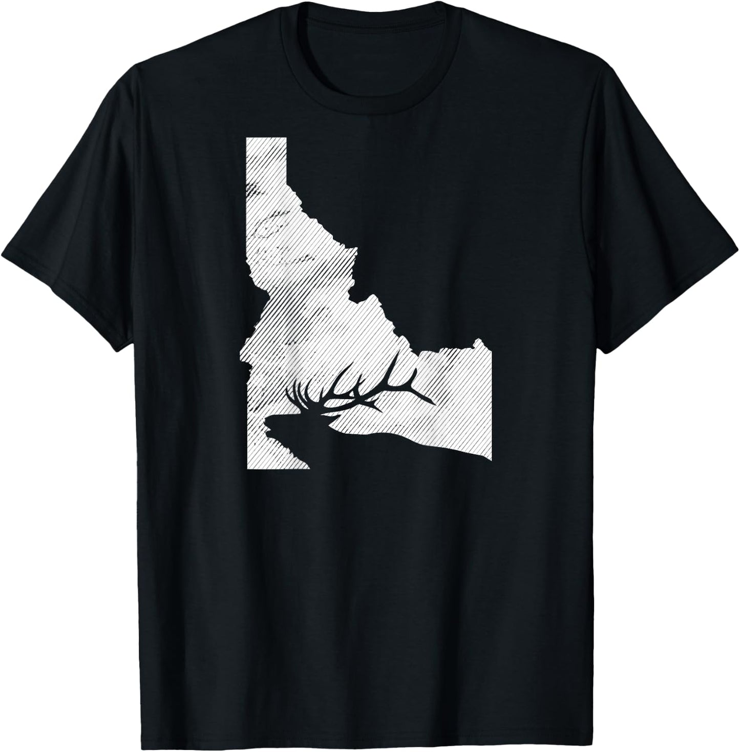 Idaho Elk Hunting (Print on Back) T-Shirt - T-Shirt | Black