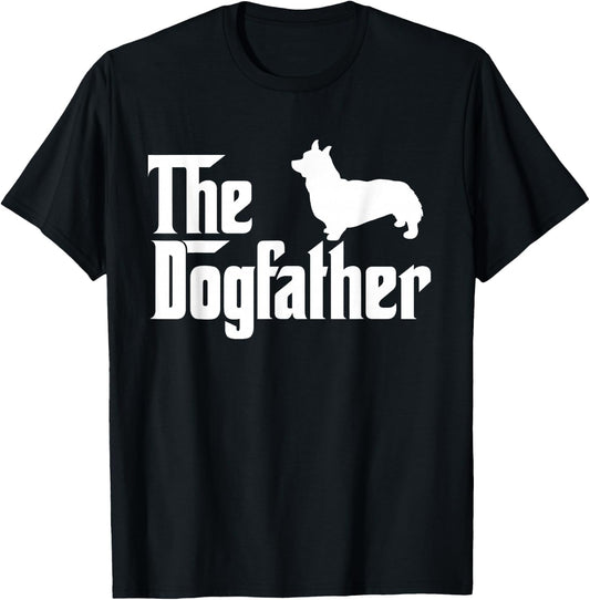 Funny The Dogfather T Shirt | Gift T Shirt for Corgi Lovers T-Shirt - T-Shirt | Black