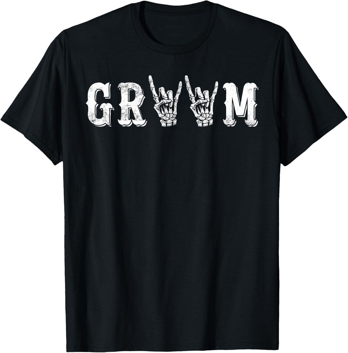 Wedding Groom Halloween Costume, Rock Skeleton Hand T-Shirt - T-Shirt | Black