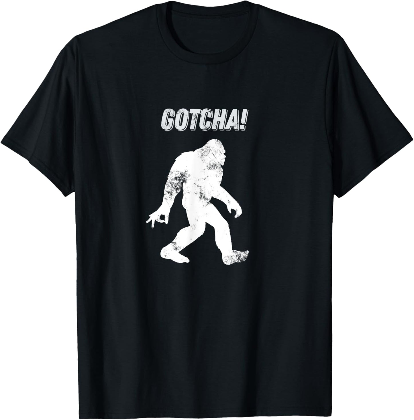 Bigfoot Circle Game Gotcha Meme ok hand T Shirt T-Shirt - T-Shirt | Black