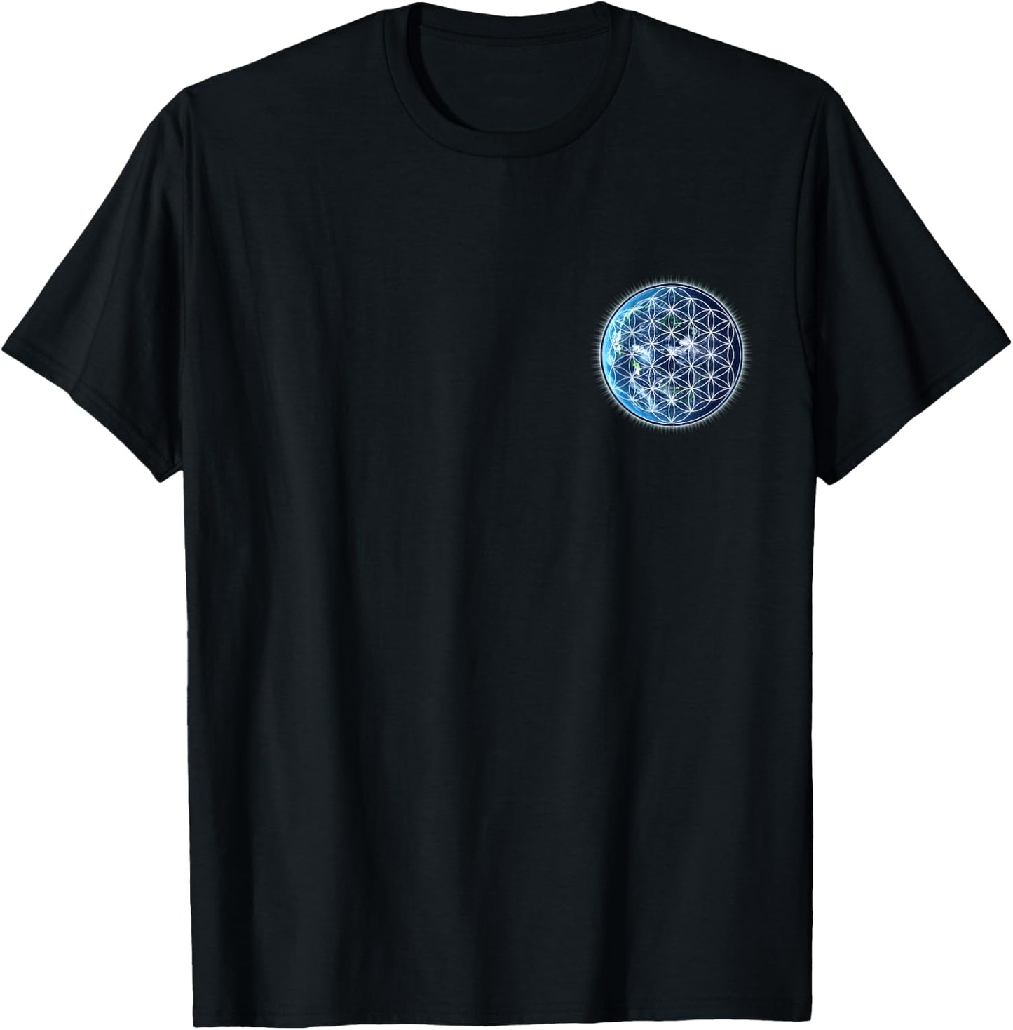 Flower of life, Sacred Geometry, earth, nature conservation T-Shirt - T-Shirt | Black