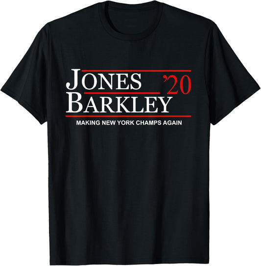 Jones-Barkley 2020 make New York champs again T-Shirt - T-Shirt | Black
