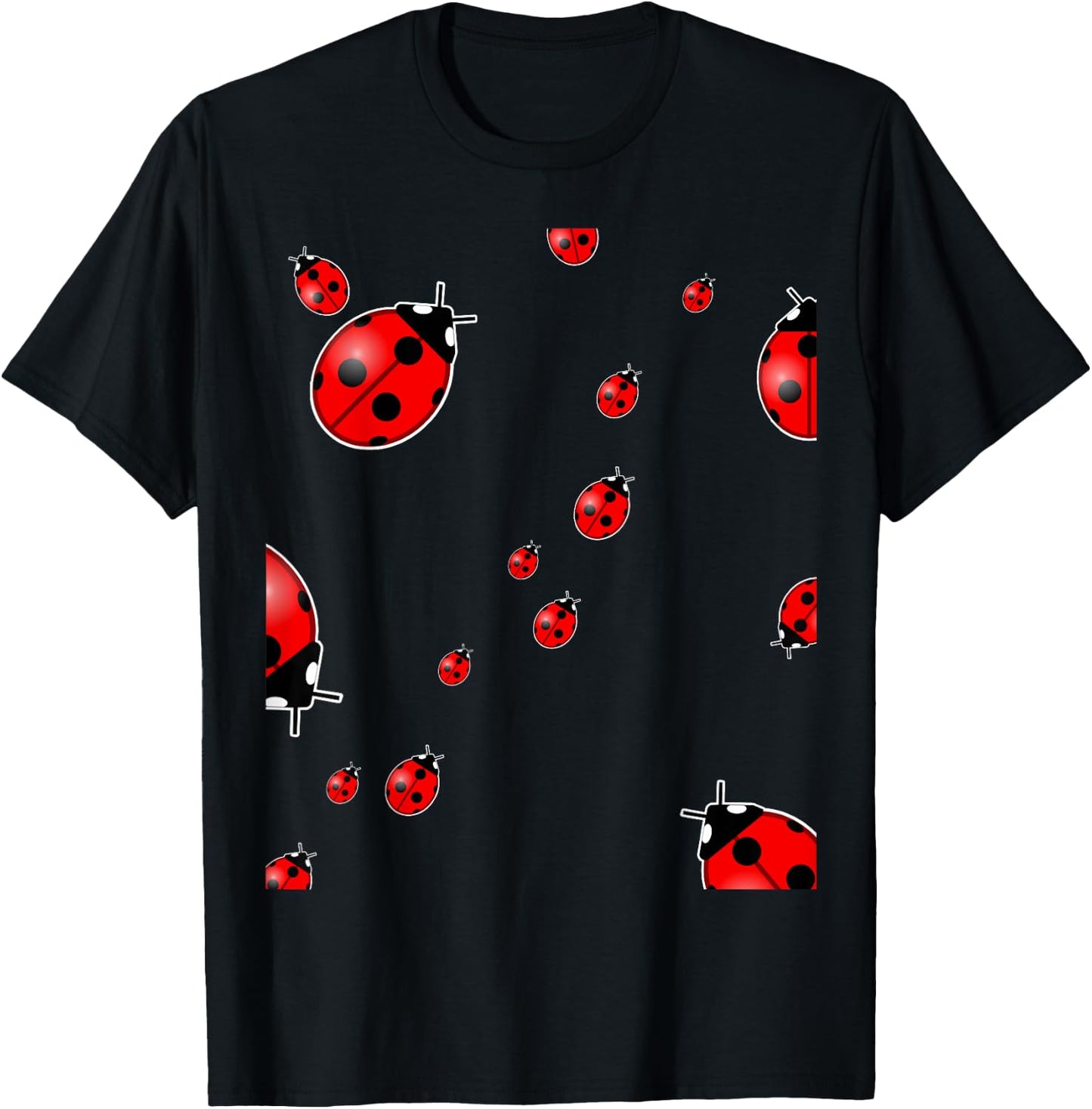 Ladybird Cute Ladybugs Bugs Lover Gift T-Shirt - T-Shirt | Black