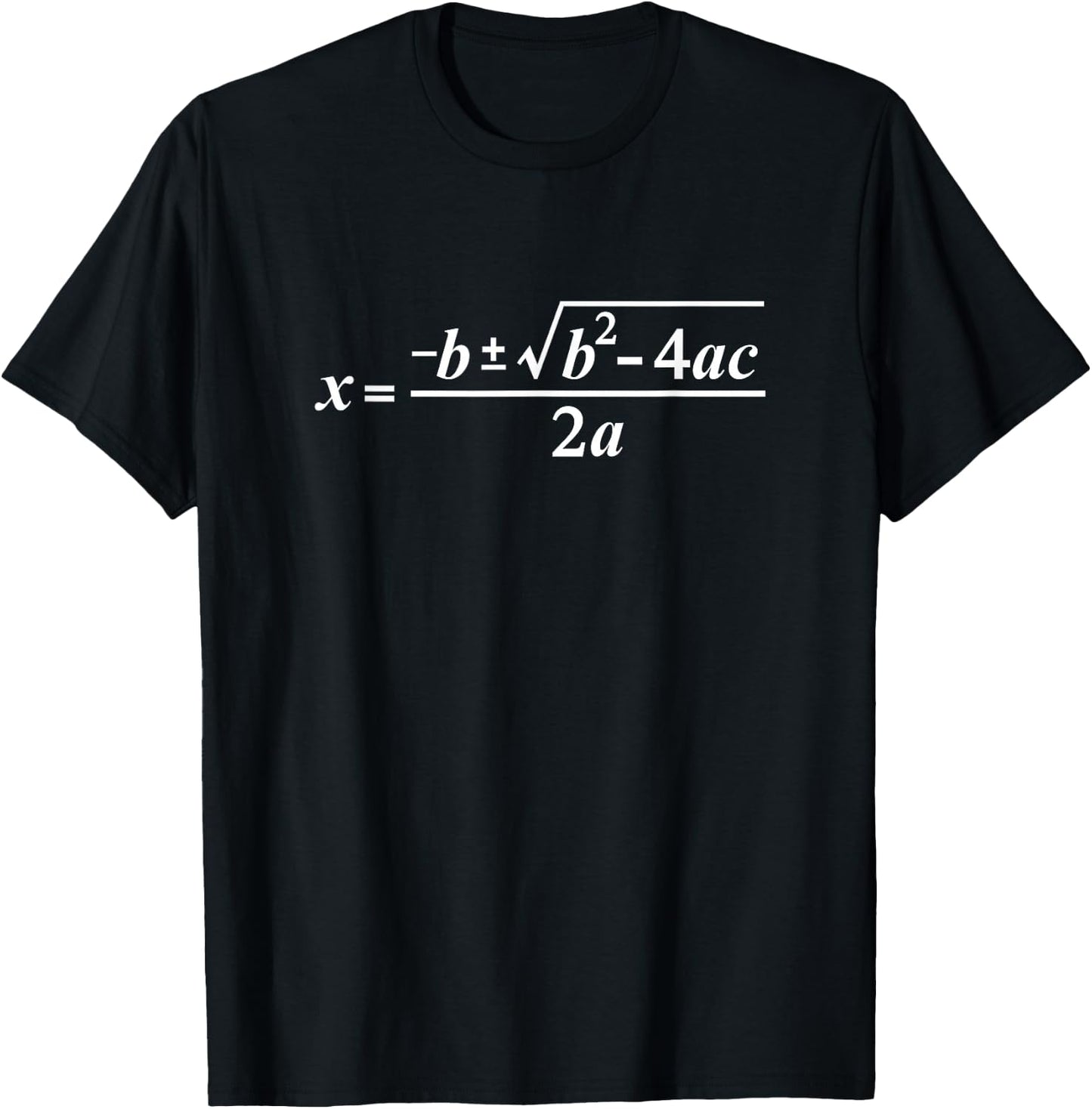 Ronnie's Math And Science Quadratic Formula Algebra Math T-Shirt - T-Shirt | Black