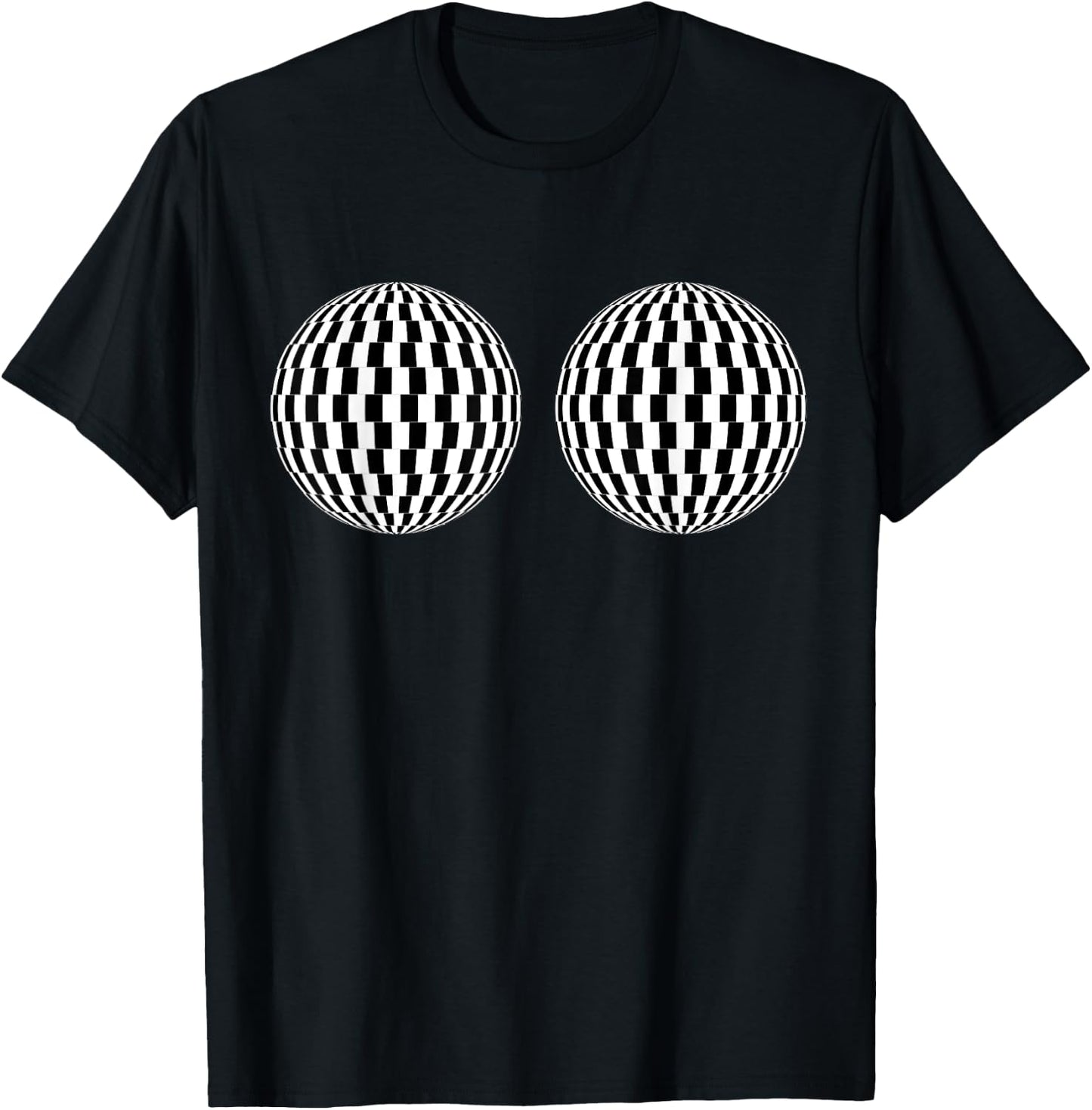 Optical Illusion Boobs Funny Bra Shirt T-Shirt - T-Shirt | Black