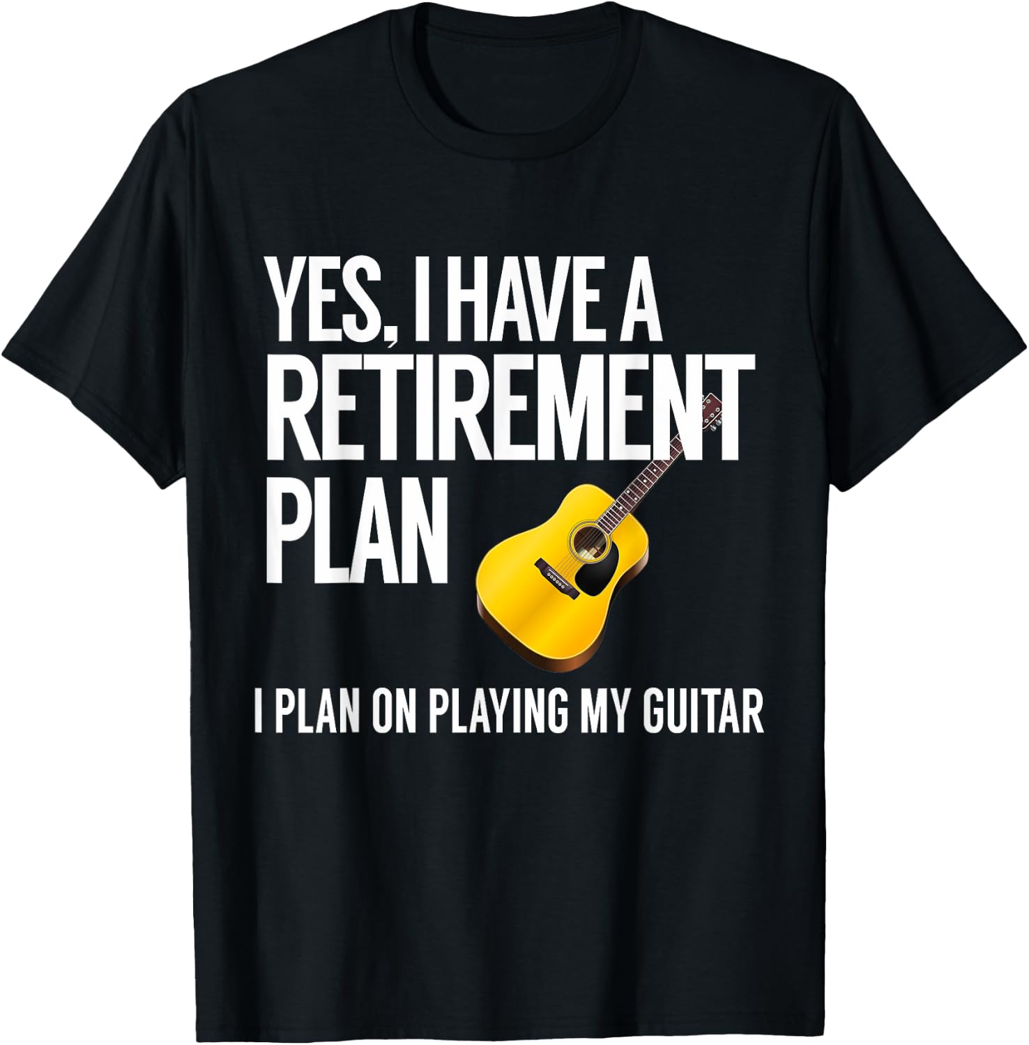 Funny Guitar Player Retirement Gift T-Shirt - T-Shirt | Black