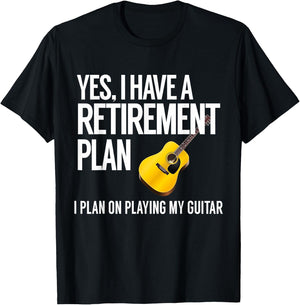 Funny Guitar Player Retirement Gift T-Shirt - T-Shirt | Black