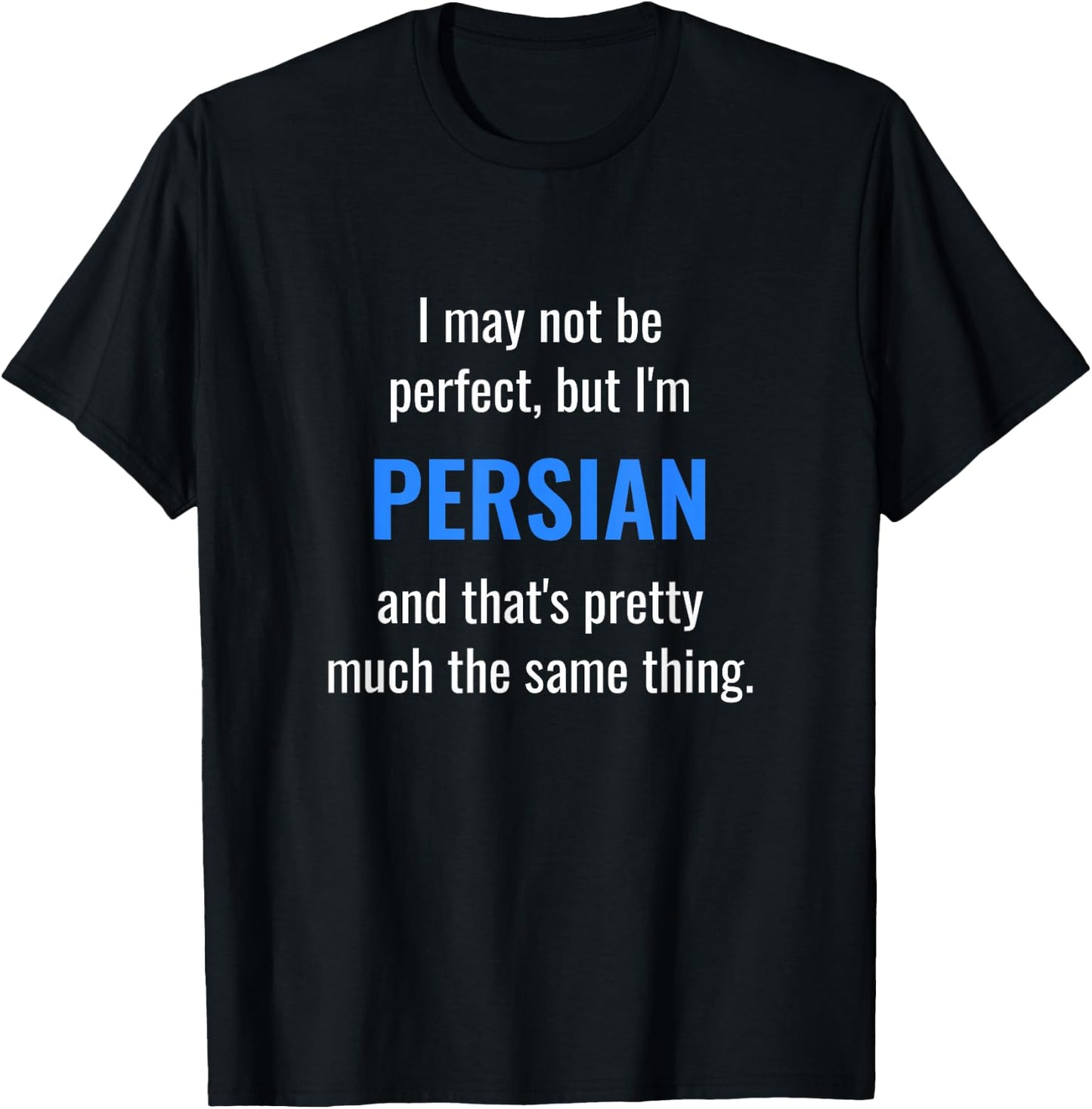 Funny Persian Design - I May Not Be Perfect T-Shirt - T-Shirt | Black
