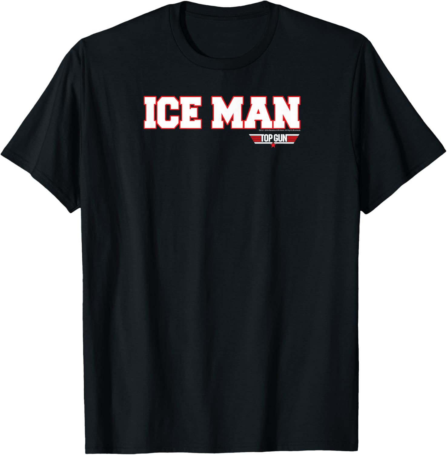 Top Gun Ice Man Name and Graphic Action Movie T-Shirt - T-Shirt | Black
