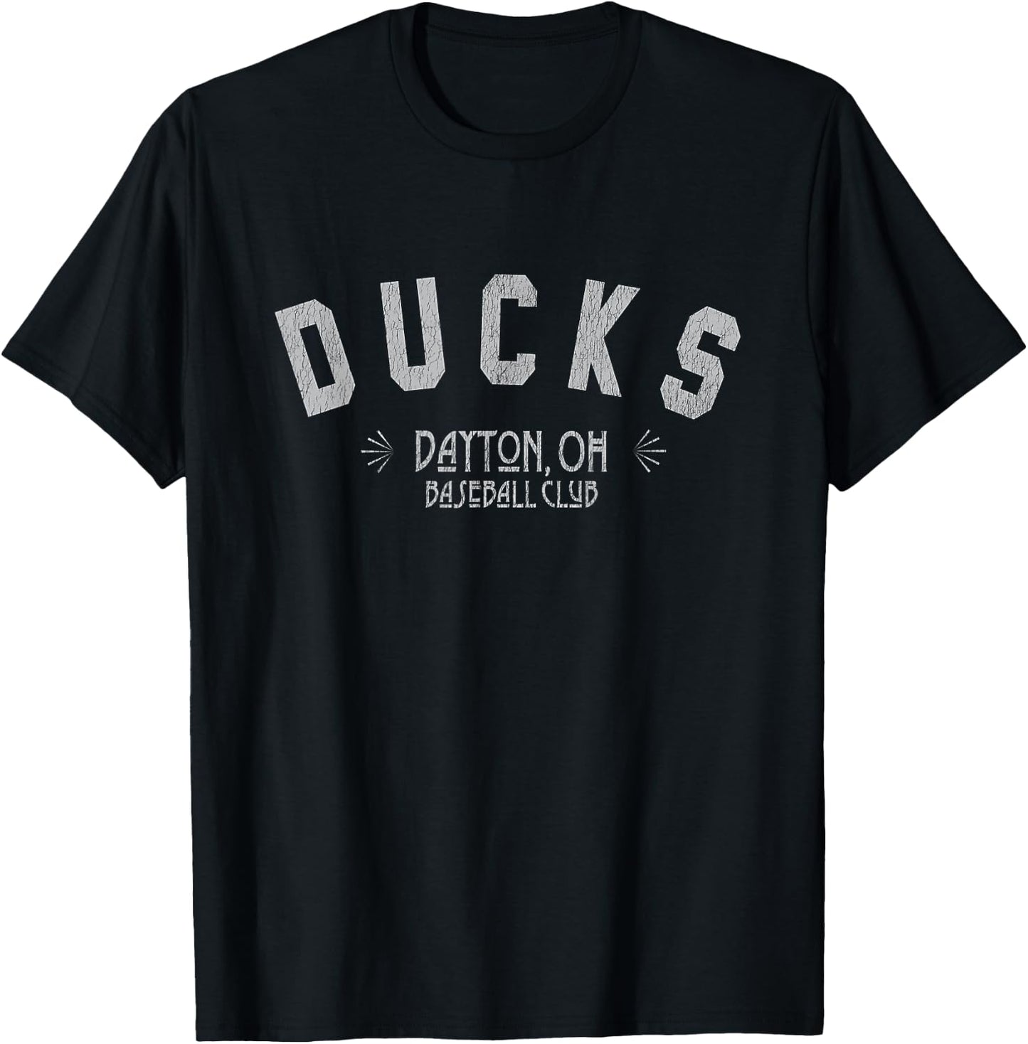 Dayton Ducks Old School Baseball T-Shirt - T-Shirt | Black