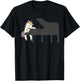 Unicorn Playing Piano Funny Magical Pianist Music Musician T-Shirt - T-Shirt | Black
