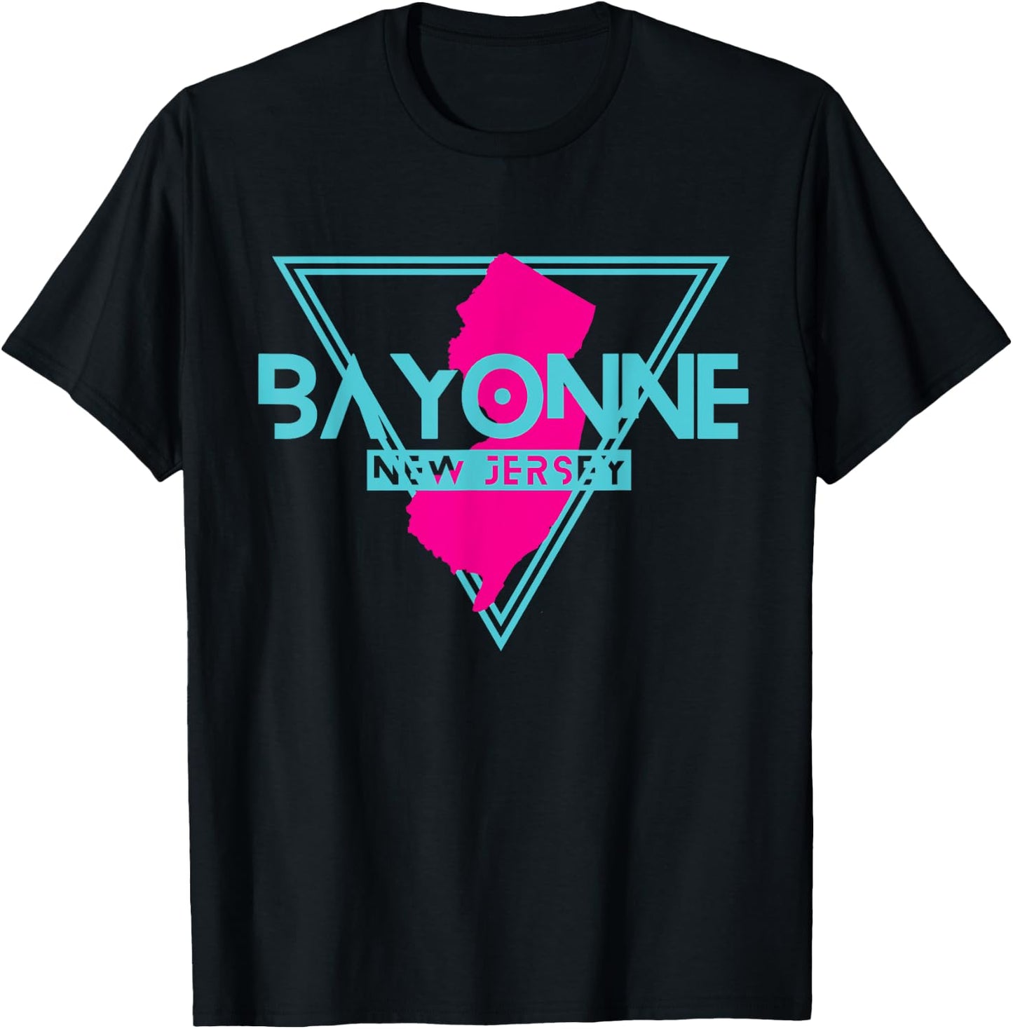 Bayonne New Jersey T Shirt Triangle NJ Souvenirs T-Shirt - T-Shirt | Black