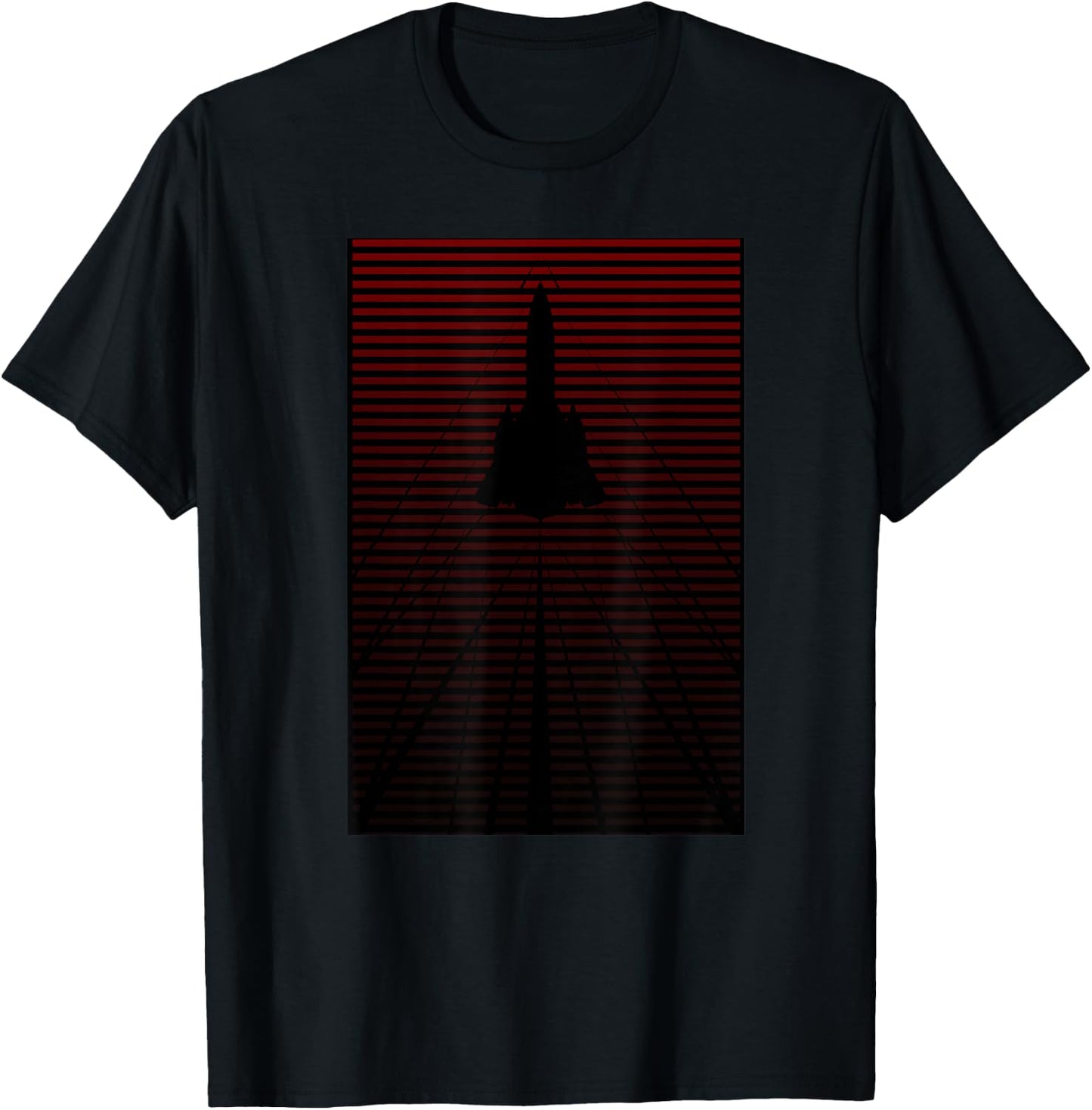 SHOCKWAVES SR-71 Blackbird OXCART Fade to Red T-Shirt - T-Shirt | Black