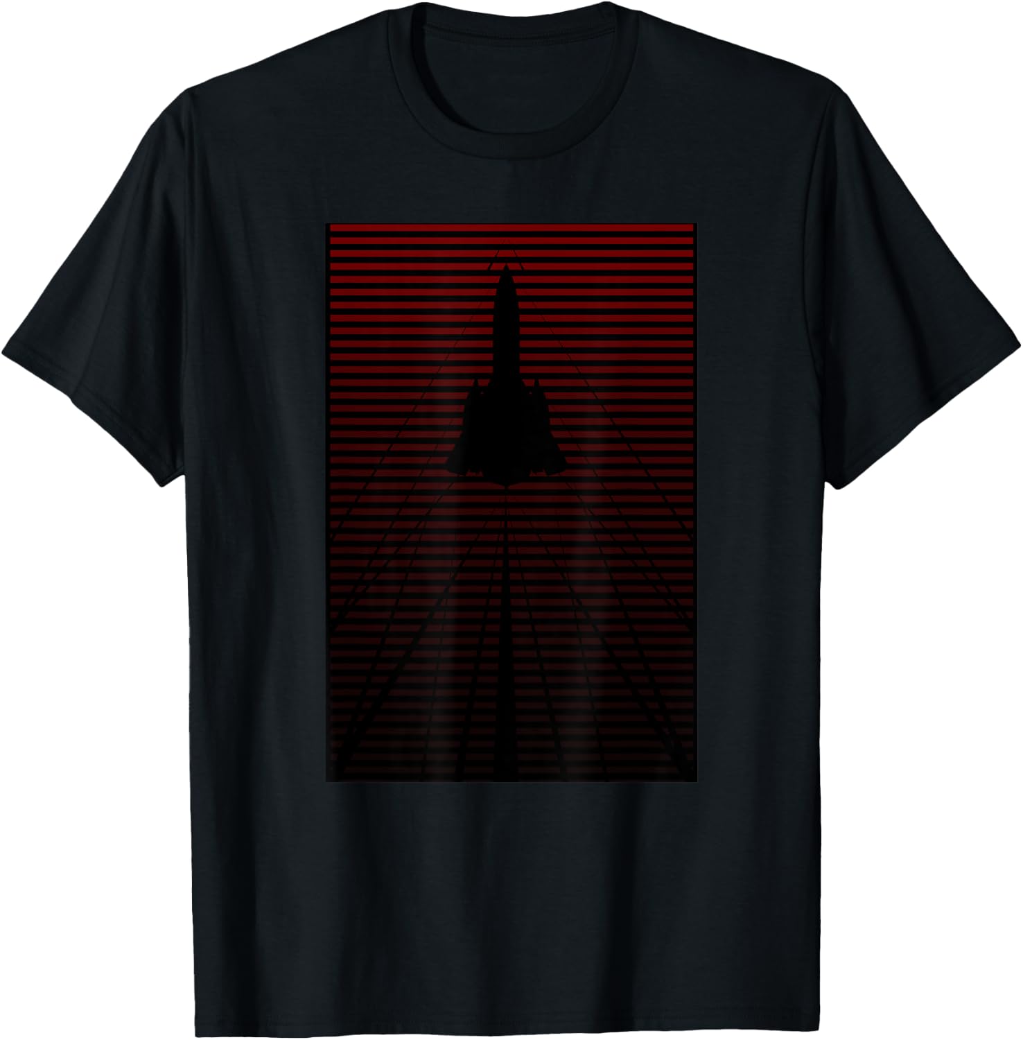 SHOCKWAVES SR-71 Blackbird OXCART Fade to Red T-Shirt - T-Shirt | Black