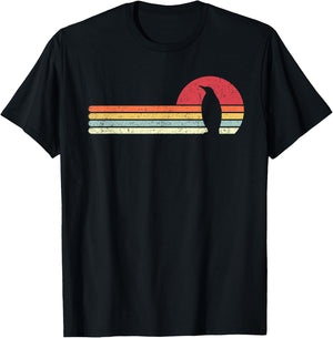 Penguin Shirt. Retro Style T-Shirt - T-Shirt | Black