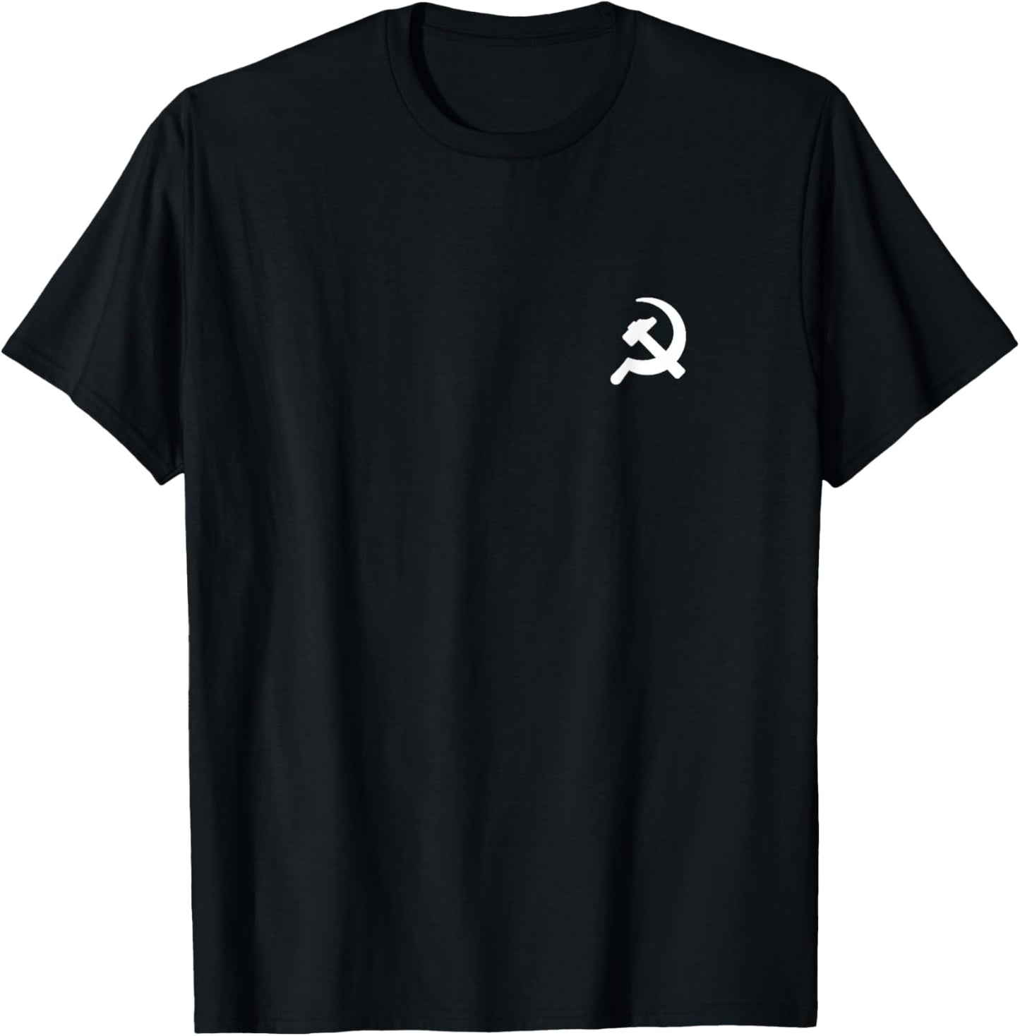 Hammer Sickle Minimalist Graphic Communism Socialism T-Shirt - T-Shirt | Black