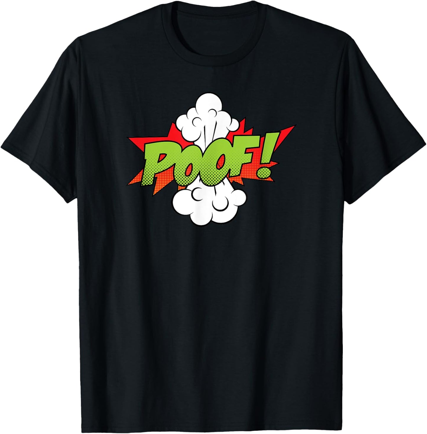 Poof Comic | Cool Retro Comic Book Shirt Men Women T-Shirt - T-Shirt | Black