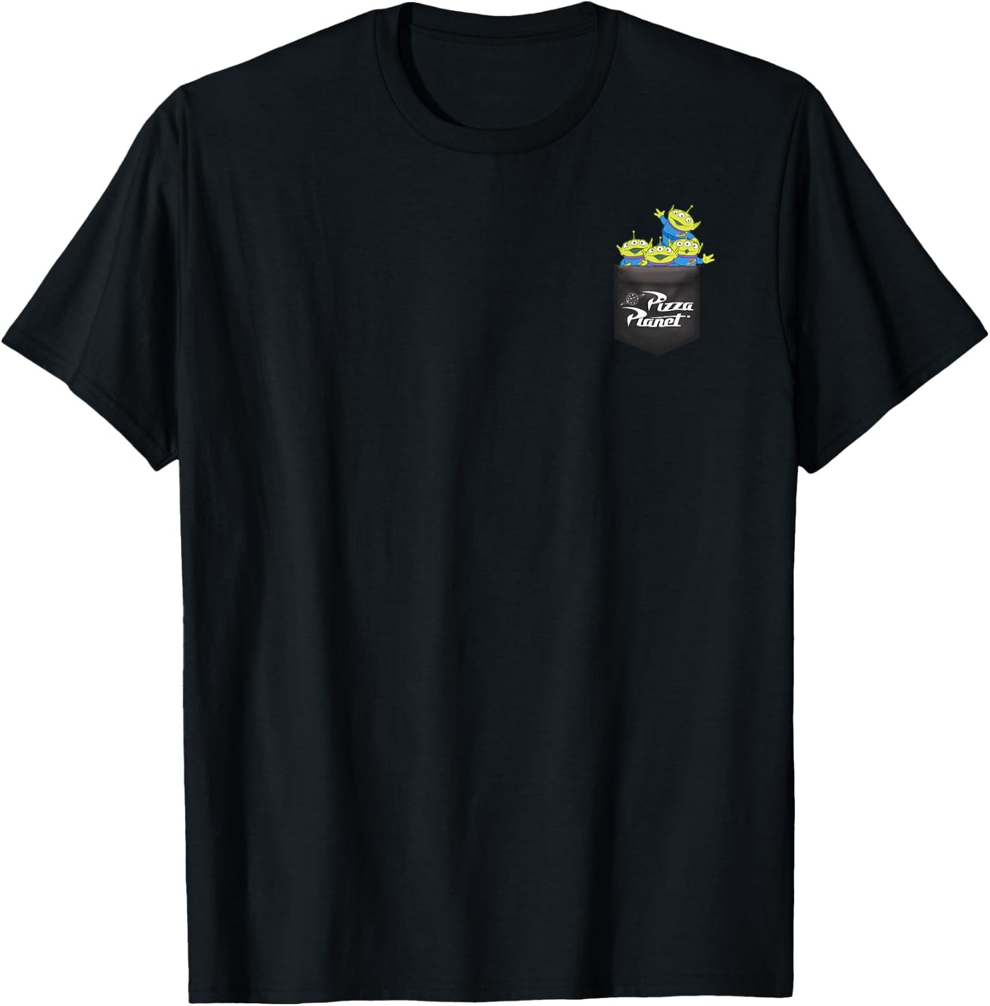 Disney Pixar Toy Story Pizza Planet Alien Left Chest T-Shirt - T-Shirt | Black