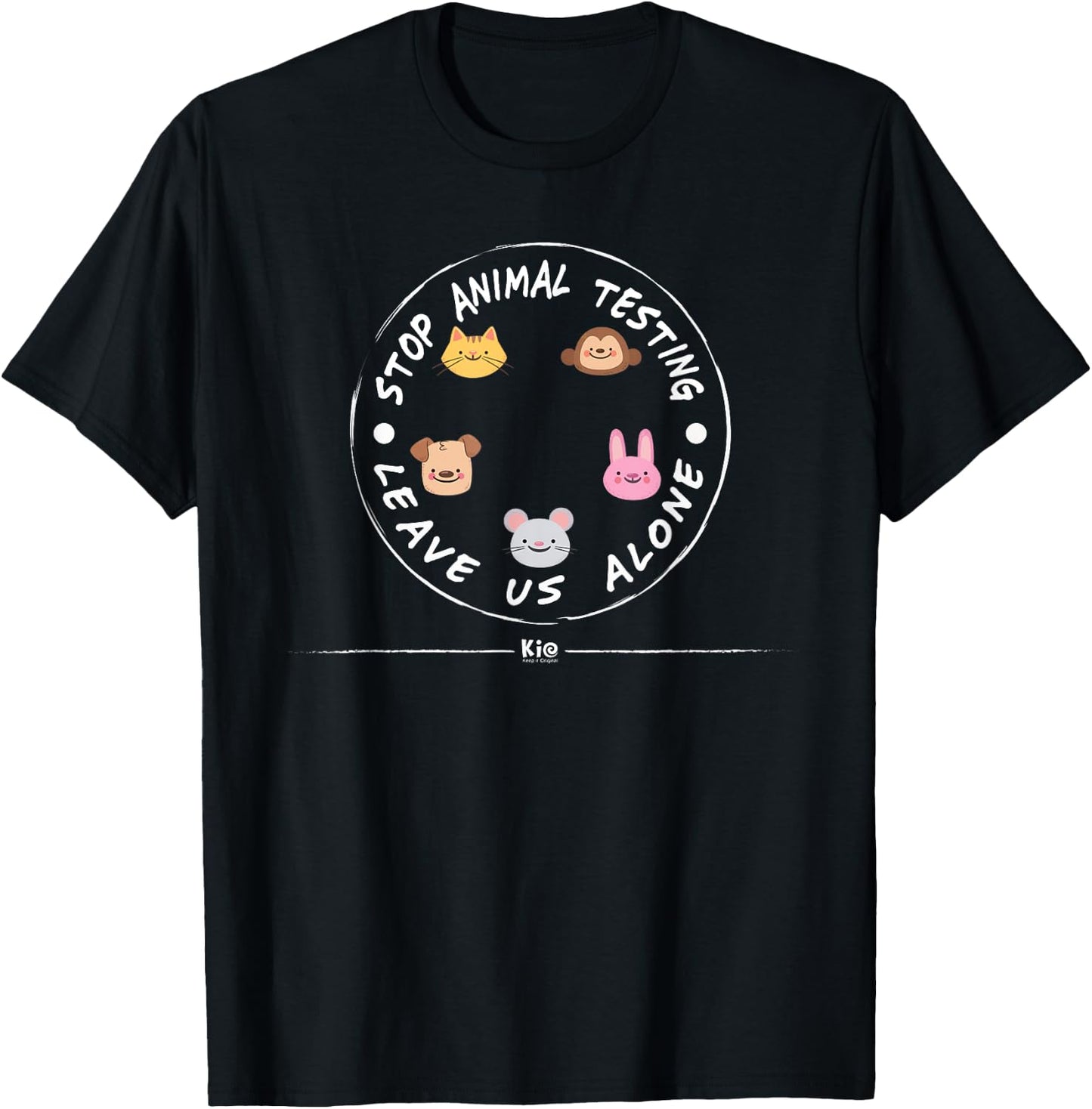 Stop Animal Testing vegan T-Shirt - T-Shirt | Black