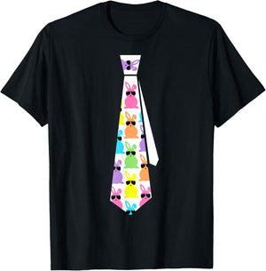 Easter Bunny Tie Funny Graphic for Boys Toddlers Men T-Shirt - T-Shirt | Black