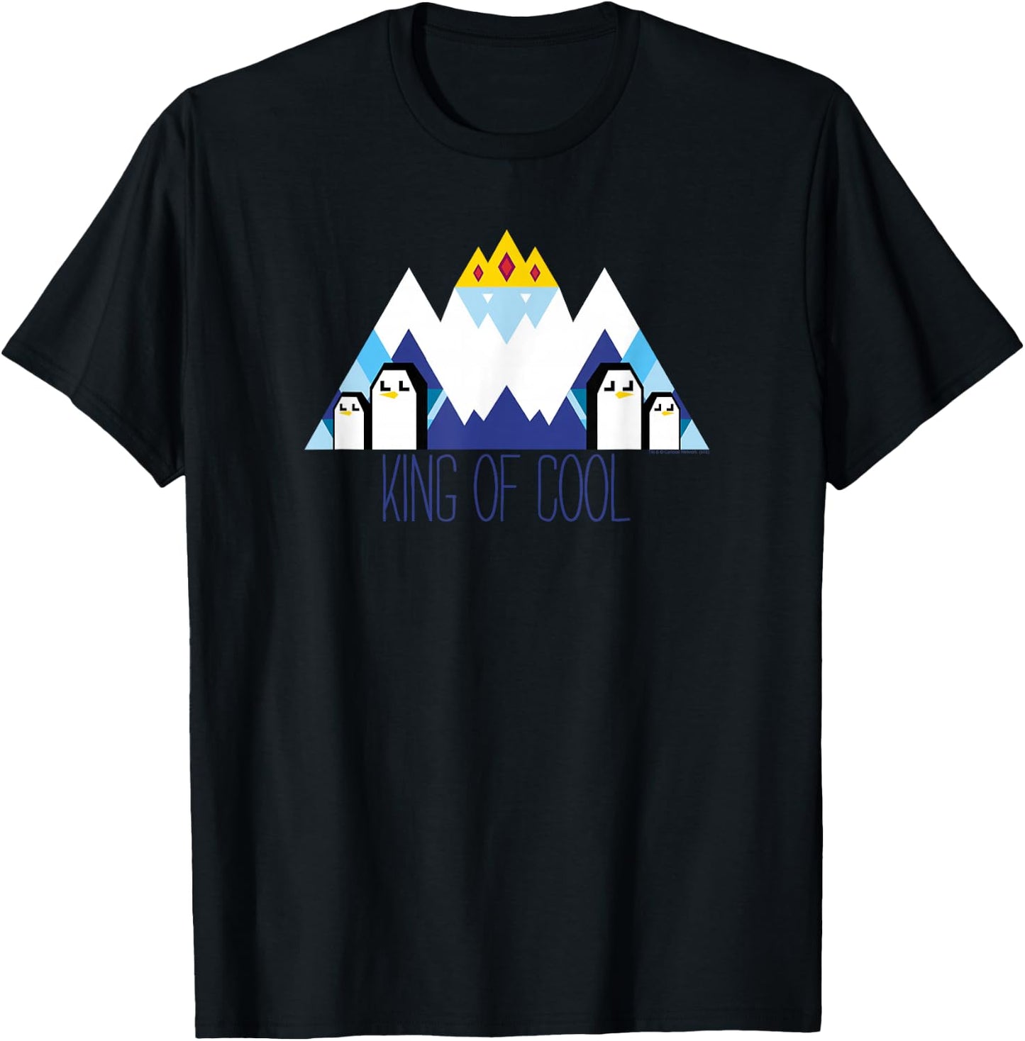 Cartoon Network Adventure Time Ice King Geo , Boys, -Adults, -Kids, Short Sleeve, Blue, Small T-Shirt - T-Shirt | Black