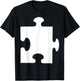 Halloween Couple Group Costumes - White Puzzle Piece Costume T-Shirt - T-Shirt | Black