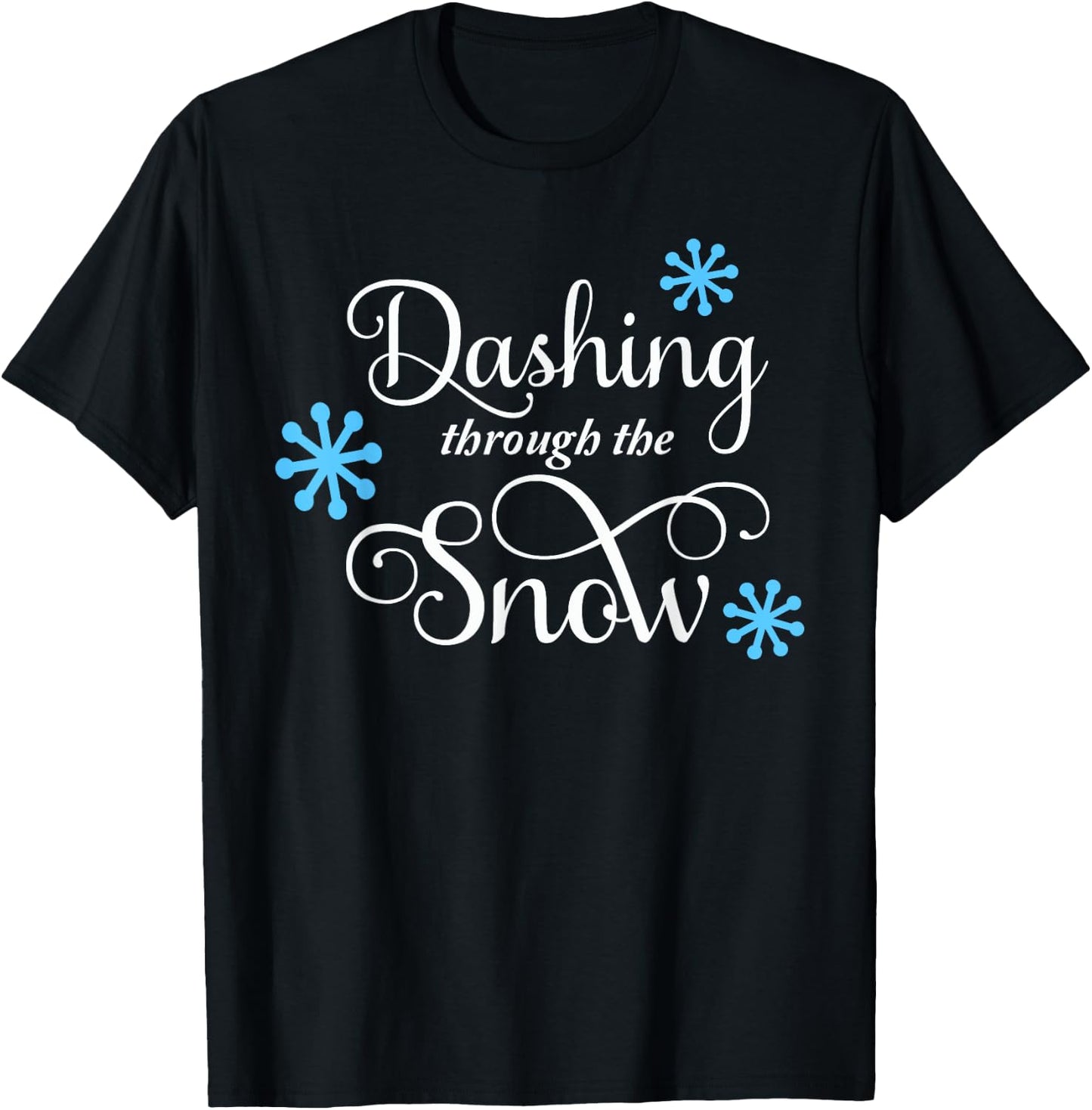 Dashing Through The Snow T-Shirt - T-Shirt | Black