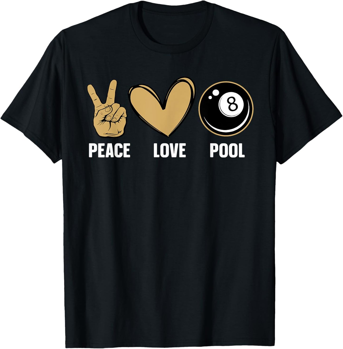 Cool 8 Ball Pool Lover Design Women Billiard Player T-Shirt - T-Shirt | Black