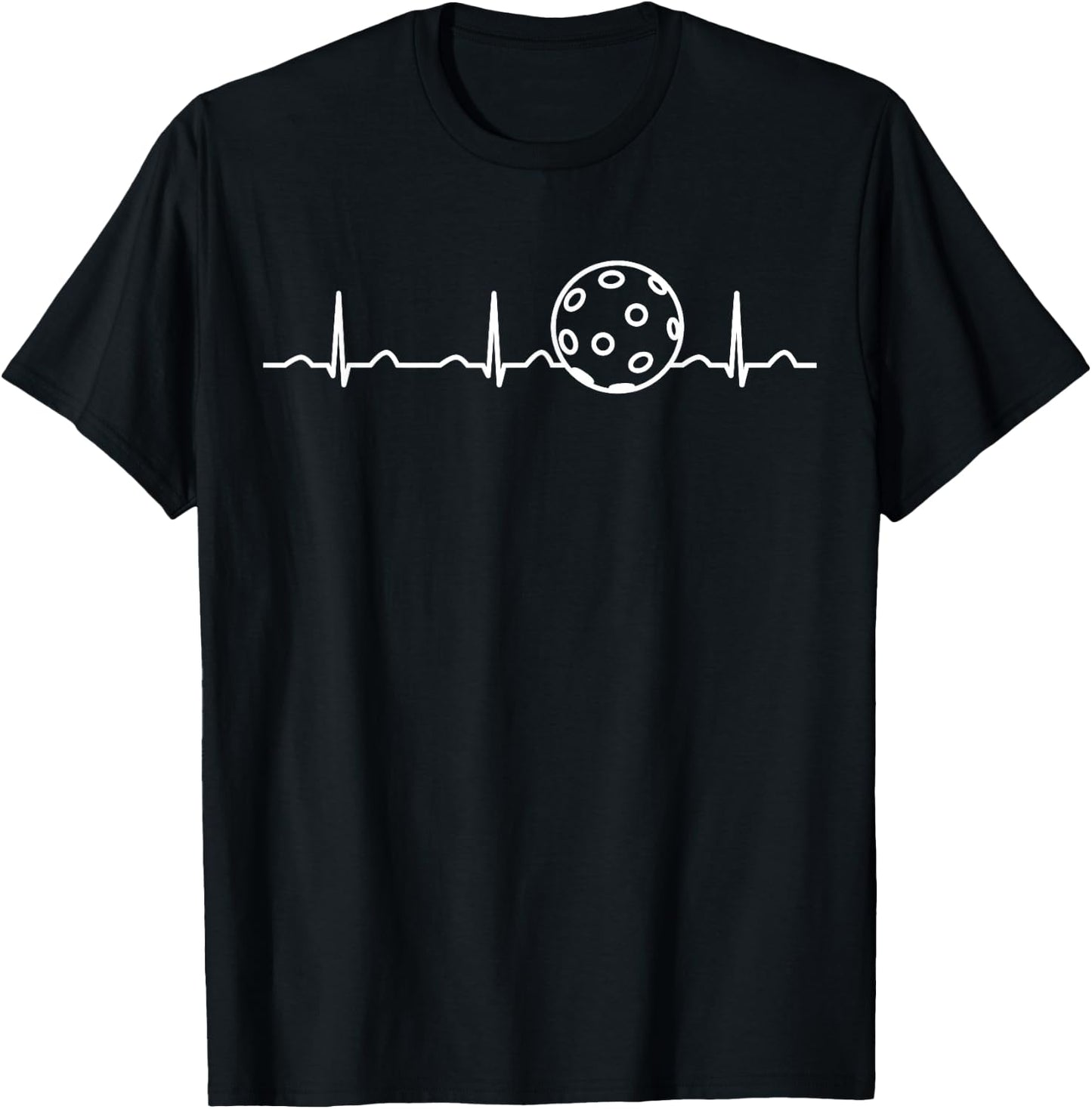 Pickleball Ball Heartbeat Apparel, Player Men Boys T-Shirt - T-Shirt | Black