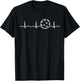Pickleball Ball Heartbeat Apparel, Player Men Boys T-Shirt - T-Shirt | Black