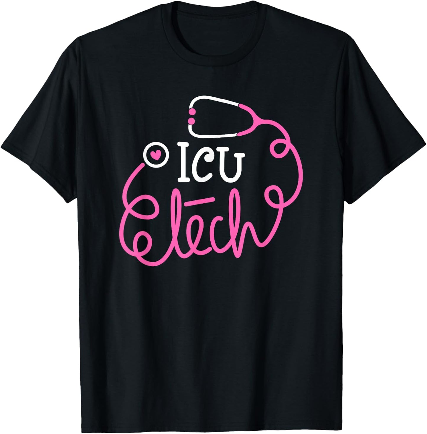 ICU Tech Critical care technologist Intensive care unit tech T-Shirt - T-Shirt | Black