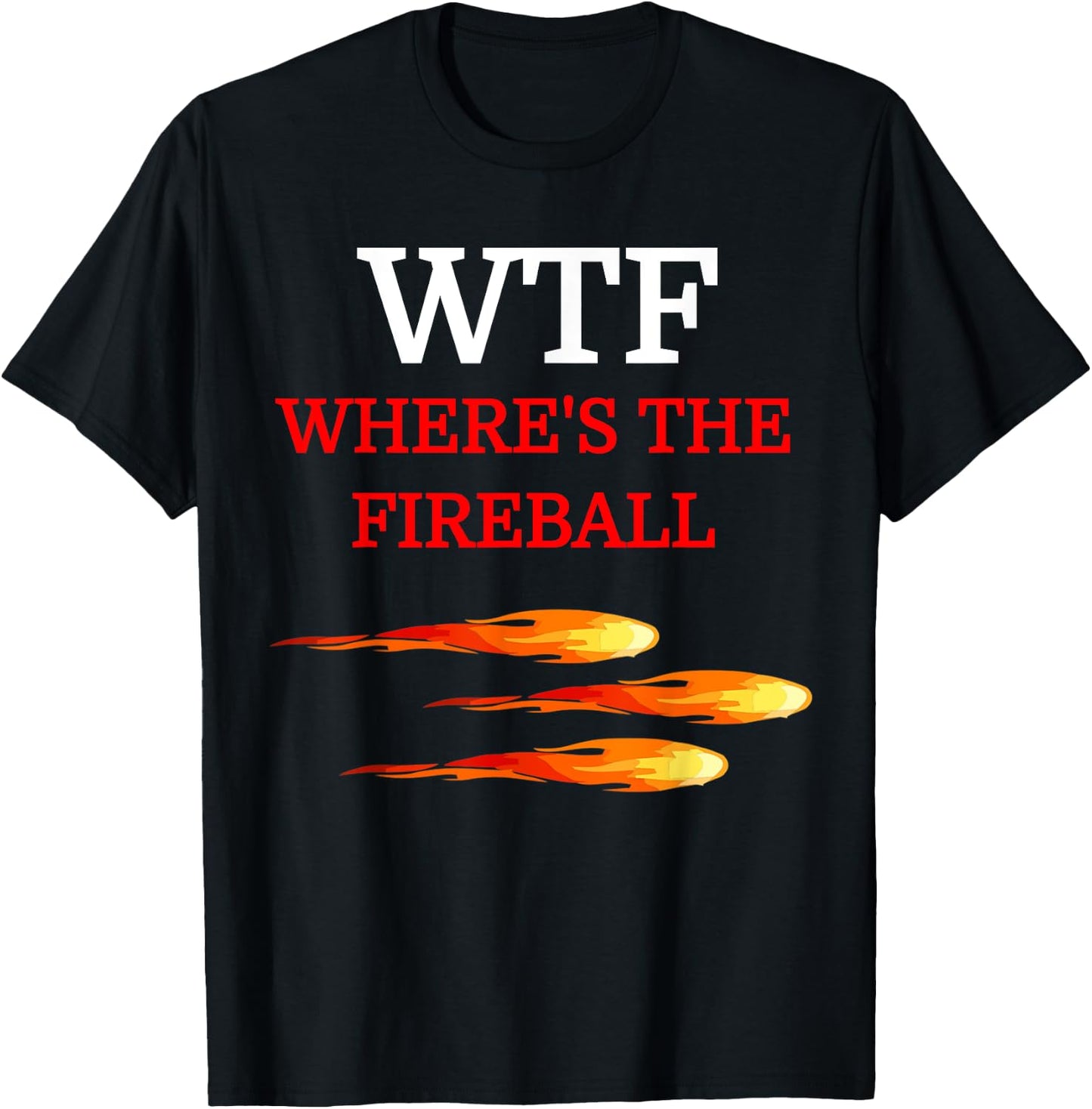WTF Where's The Fireball Shirt 2XL Navy T-Shirt - T-Shirt | Black