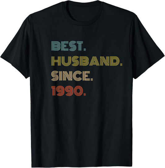 Best Husband Since 1990 T-Shirt - T-Shirt | Black