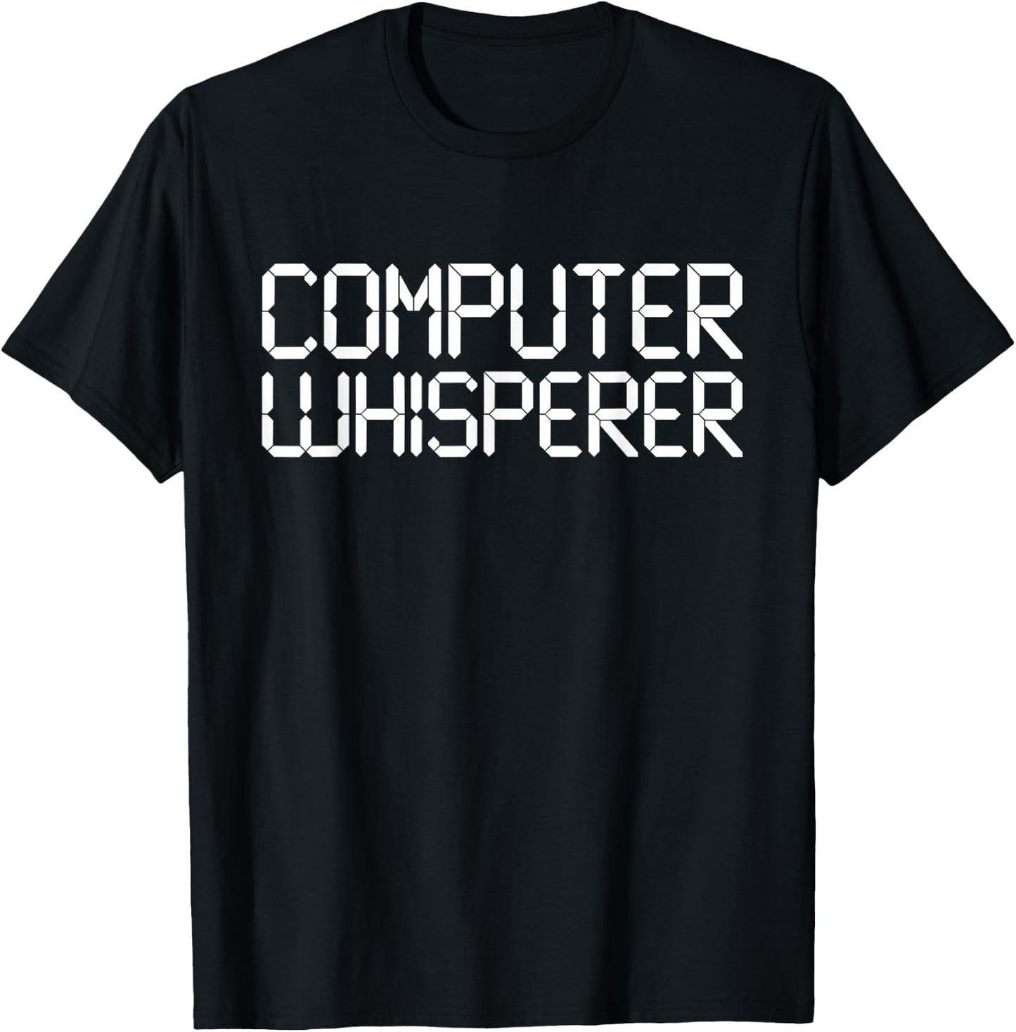 Funny IT Nerd Computer Whisperer Genius Laptop Lover Gift T-Shirt - T-Shirt | Black